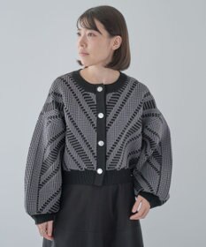 Green Parks ・ＥＬＥＮＣＡＲＥ　ＤＵＥ　ジャカードカーディガン