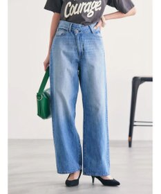 AMERICAN HOLIC アシンメトリーデニムワイドパンツ