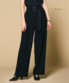 BEIGE， 【洗える】CINDY / ワイドパンツ Black