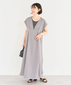 Green Parks フレンチスリーブレースアップジャンスカ