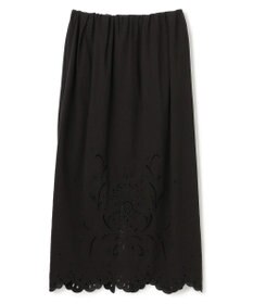 BEIGE， 【洗える】GALLERIA / コットンエンブロイダリーIラインスカート