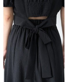 earth music&ecology ＳＥＴ２点バックリボンブラウス＋フレアスカート