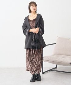 earth music&ecology クラッシュベロアシャーリングワンピース