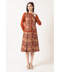 DAKS リバティプリント コンビカーディガン