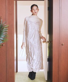 earth music&ecology クラッシュベロアシャーリングワンピース