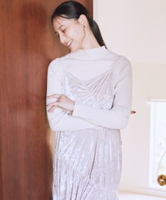 earth music&ecology クラッシュベロアシャーリングワンピース