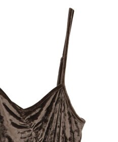 earth music&ecology クラッシュベロアシャーリングワンピース