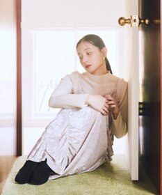 earth music&ecology クラッシュベロアシャーリングワンピース