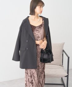 earth music&ecology クラッシュベロアシャーリングワンピース