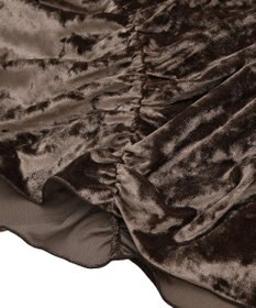 earth music&ecology クラッシュベロアシャーリングワンピース