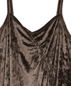 earth music&ecology クラッシュベロアシャーリングワンピース