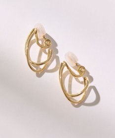 Phoebe 【痛くないシリーズ・金属アレルギー対応】レイヤーフープソフトイヤリング　ゴールド