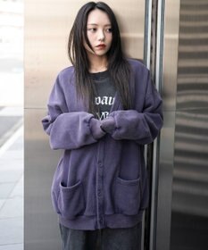 WEGO 【ユニセックス着用ITEM】ケミカルスウェットカーディガン