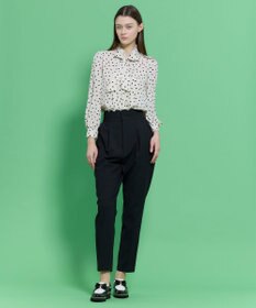 TOCCA PROMISE RIBBON ROSETTE ドット柄ブラウス