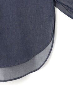 UNFILO シャンブレーデニム ショルダータックブラウス