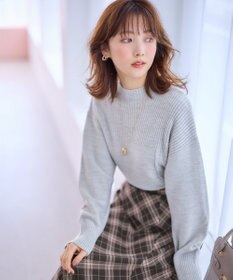 ANY SIS 【洗える】スフレボトルネック ニット