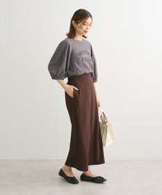 Green Parks ランタンスリーブ表面カットロゴプルオーバー