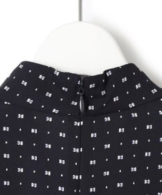 23区 L スクエアドット プリント ワンピース