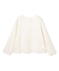 UNFILO L 【前後着用可能の2WAY仕様】ボタニカル エンブロイダリー ブラウス