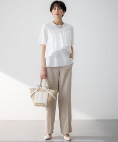 23区 S 【セットアップ対応/防シワ性/洗える】アイアスマットストレッチ セミワイド パンツ