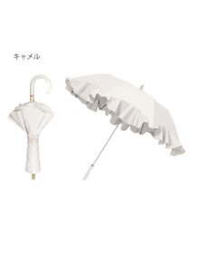 MOONBAT 【ランバン オン ブルー（LANVIN en Bleu）】晴雨兼用折りたたみ日傘　フレアフリル