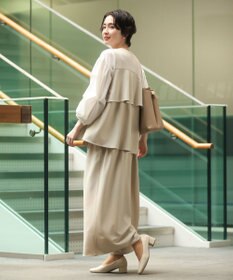 Green Parks イージーケアワイドガウチョパンツ