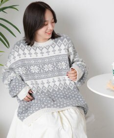 WEGO ベロアモール総柄プルオーバー