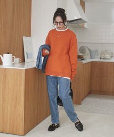 WEGO 【ユニセックス着用ITEM/裏起毛】リラックスフィットスウェットプルオーバー