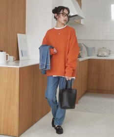 WEGO 【ユニセックス着用ITEM/裏起毛】リラックスフィットスウェットプルオーバー