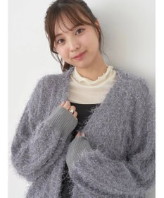 earth music&ecology ふさふさショートカーディガン