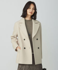 J.PRESS LADIES L 【WEB限定カラーあり】Jackal ソフトメルトン Pコート ベージュ系