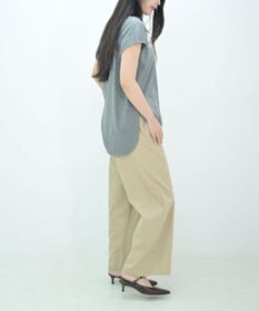 TOQUE 25SS新作〈大草直子さんアドバイザー〉スーピマコットンスムースフレンチノースリーブトップス