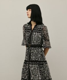 GRACE CONTINENTAL ペイズリーカレイドプリントワンピース
