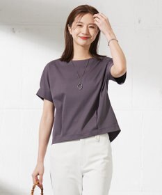 J.PRESS LADIES L 【接触冷感】コットンスムース フレンチスリーブ カットソー