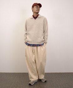 J.PRESS YORK STREET 【UNISEX】ウールカシミヤ スキッパーニットポロシャツ