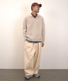 J.PRESS YORK STREET 【UNISEX】ウールカシミヤ スキッパーニットポロシャツ