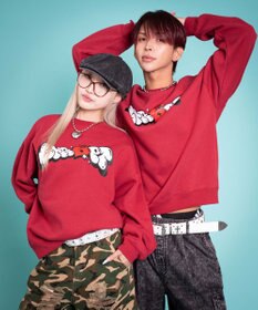 WEGO 【ユニセックス着用ITEM/MLサイズ展開】ハートモチーフプルオーバー