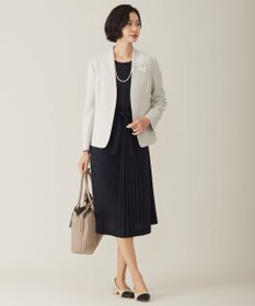 J.PRESS LADIES L 【WEB限定カラーあり・洗える】セラテリーダブルクロス ノーカラー ジャケット