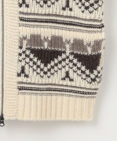 JOSEPH ABBOUD MOUNTAIN 【ペルー素材使用】ハイランドウール カウチン ジップ ニット