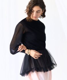 23区 【GOLD LABEL】チュールレイヤードジャージー カットソー