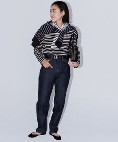 23区 L 【洗える】Armor-lux クロップドボーダー カットソー