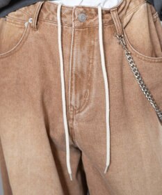 WEGO チェーン付きバルーンデニムパンツ