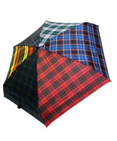 +RING 【UVカット95%以上】【UPF50＋】プラスリング ユニセックス 晴雨兼用 折傘 CHK T1320