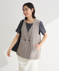 Green Parks イージーケアバックフリルジレ