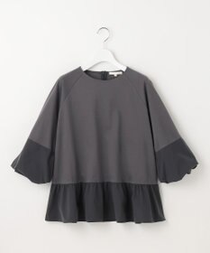 自由区 L クリアコットンポンチペプラム カットソー