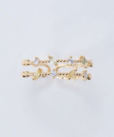 Phoebe ハーモニーカラーダブルラインリング