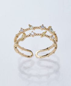 Phoebe ハーモニーカラーダブルラインリング