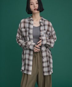 Green Parks オーバーサイズチェックシャツ