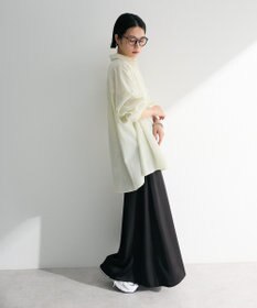 Green Parks 綿麻混レギュラーカラーＢＩＧシルエットシャツ