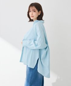 Green Parks 綿麻混レギュラーカラーＢＩＧシルエットシャツ